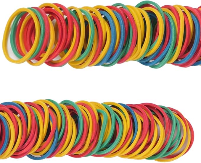 Rubber Bands Size#10 760pcs Elastic Rubber Band 1 inch Multicolour Rubber Bands for Office Supplies File Folders Money