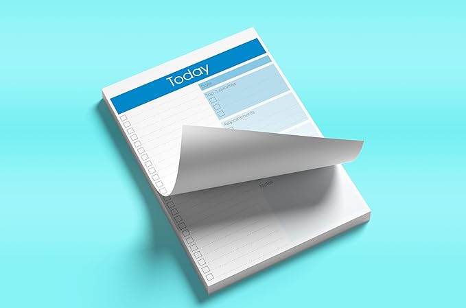 Better Office Products To Do List Notepad, 7" x 10" Today Note Pad, 52 Sheets, Daily Agenda Productivity Checklist Organizer (1 Pack)