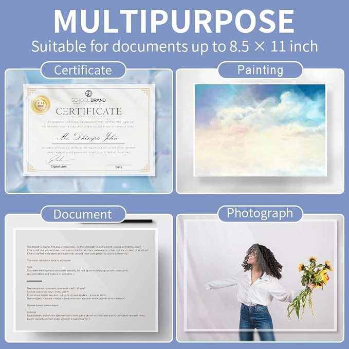 Laminating Sheets, PANDRI 600 Pack Thermal Laminator Pouches Holds 8.5 x 11 Inch, 3 Mil Clear Laminator Paper 9 x 11.5 Inch, Letter Size