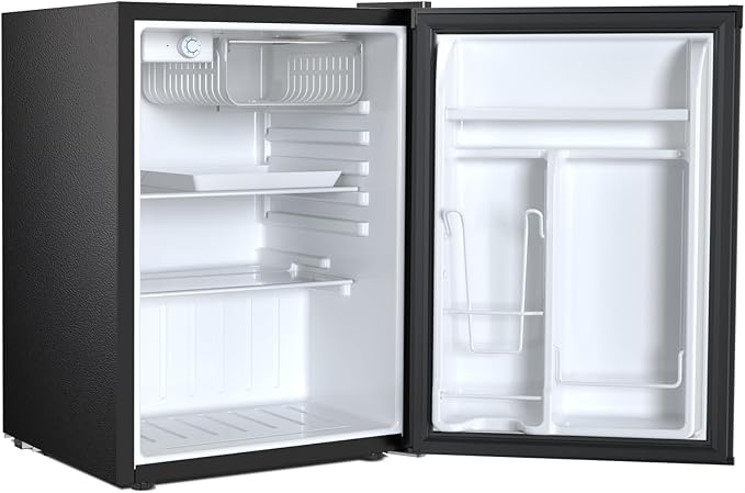 Antarctic Star 2.56 Cu.Ft. Mini Fridge with Freezer, Small Refrigerators with Adjustable Thermostat, Low Noise, Energy Saving, Compact Refrigerators for College Dorm, Office, Bedroom, Apartment, Black