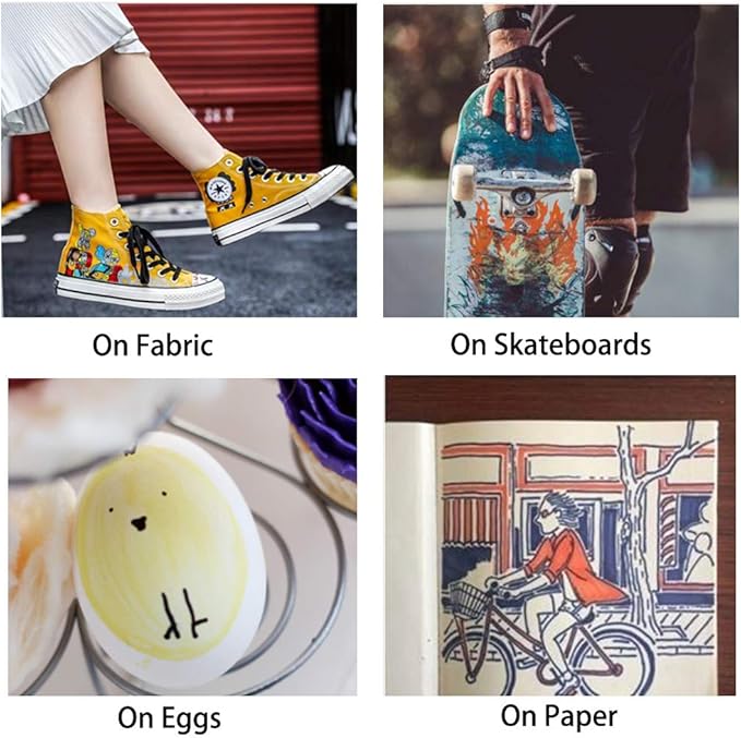 Shuttle Art 30 Colors Permanent Markers, Fine Point, Assorted Colors, Works on Plastic,Wood,Stone,Metal and Glass for Kids Adult Coloring Doodling Marking