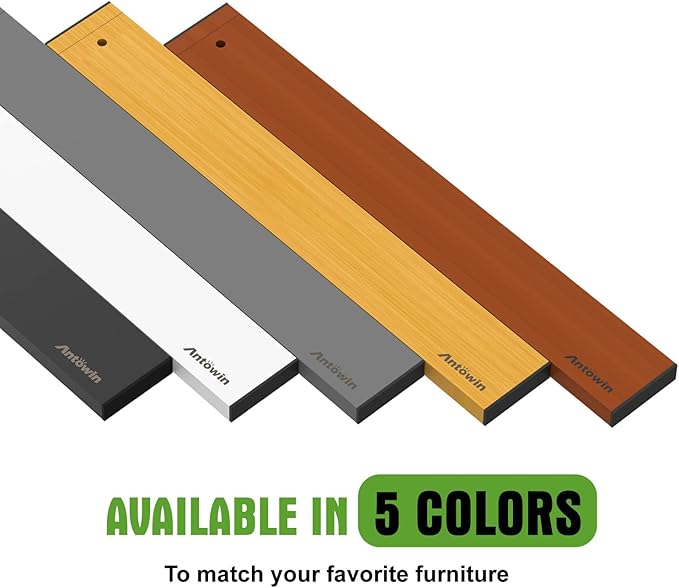 ANTOWIN 10pack Bamboo Drawer Dividers, Expandable Drawer Separators Splitter, 17-22 inches Adjustable Spring-loaded Organizer for Large Utensil, Clothes, Tools Drawers(Black)