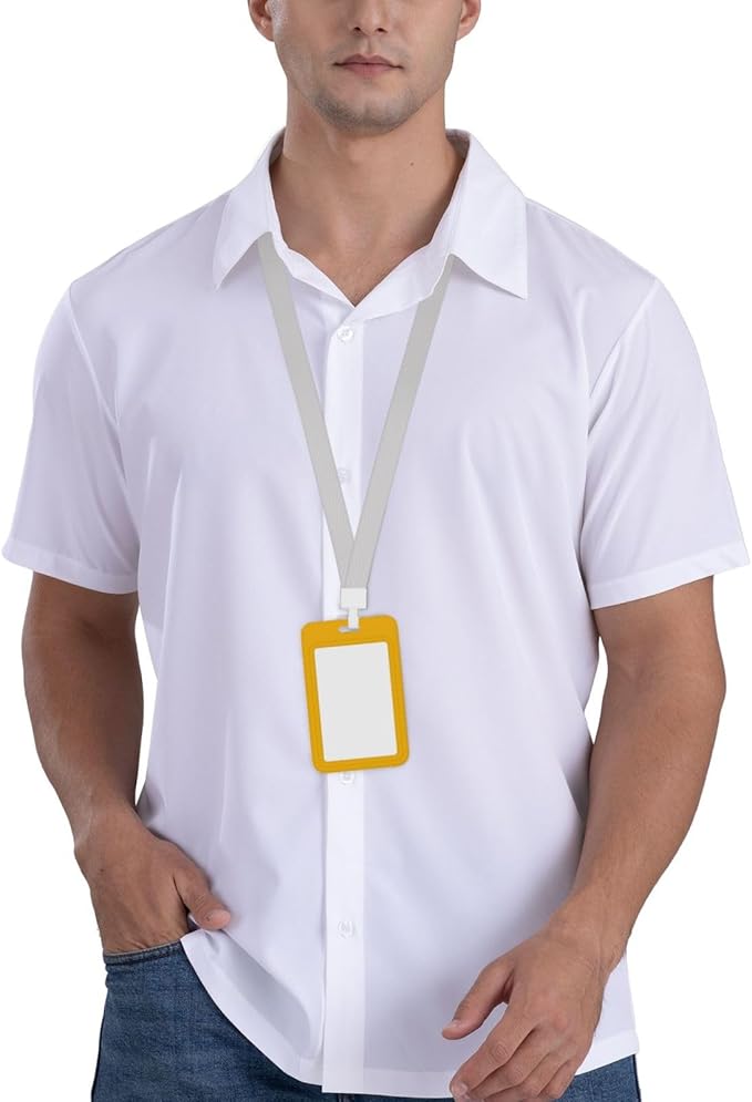 Custom Id Badge Holder Customizable Personalized Id Card with Photo Logo for Employee Work Office Staff Name Tag