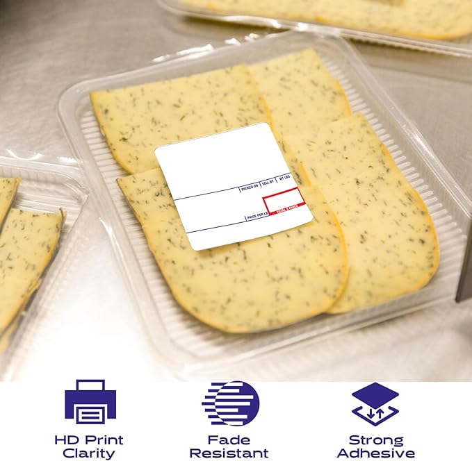 CEPRICO - Customizable CĀS Scale Labels - 144 Rolls of Thermal Printing Scale Labels – Compatible with CĀS LST-8020 | UPC Ingredient | Ideal for Supermarkets, Retailers and Grocery Stores