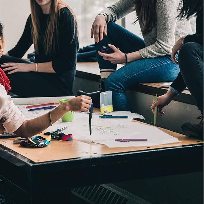 ELANE 6 Pcs Colorful Gel Pens,0.5mm Fine Point Quick Dry Black Ink Pen for Journaling Note Taking Writing, High-End Series Pens for Gifts for Doctor Nurse Teacher Students (Vintage-6pcs)