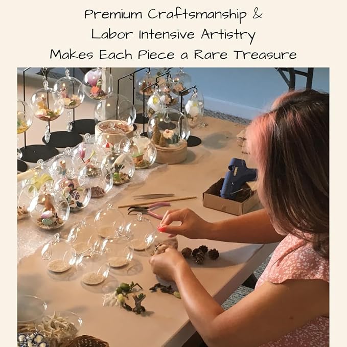 Mermaid Red Christmas Ornament - Handmade Shatterproof Decorations for Indoor Outdoor Xmas Tree - Clear Ball Ornaments with Magnetic Crystal - Great Gift or Stocking Stuffer for Mom, Sister, Friend