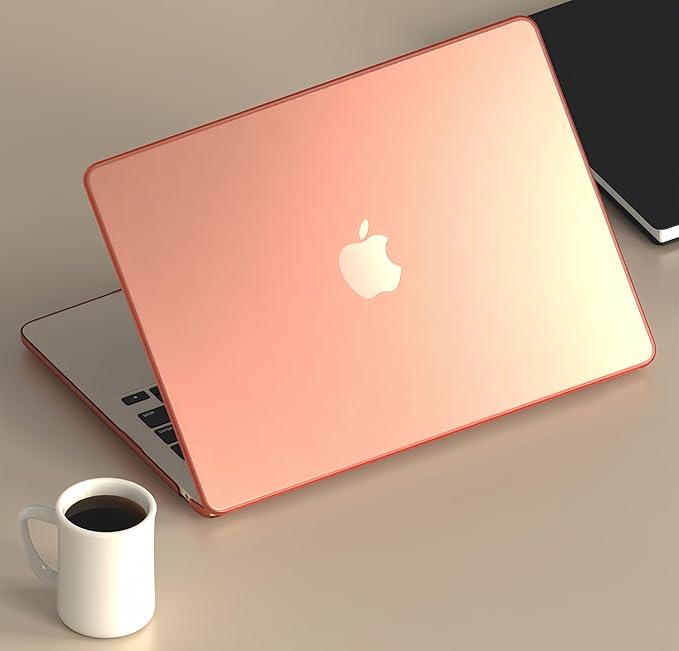 KEROM Brown Clear Case for MacBook Air 13 inch 2025-2022 M4 M3 M2 A3240 A3113 A2681, MacBook Air M3 13 inch Case, Matte Plastic Hard Shell & Keyboard Cover for Mac Air 13.6 inch, Frosted Brown