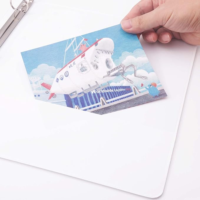 COMIX Sturdy 3 Ring Binder 2 inch with Clear View Cover, 2" Round Ring View Binder, PVC-Free, 450 Sheets Capacity of US Letter Size Paper, Office & School Supplies, Pack of 6 (White)