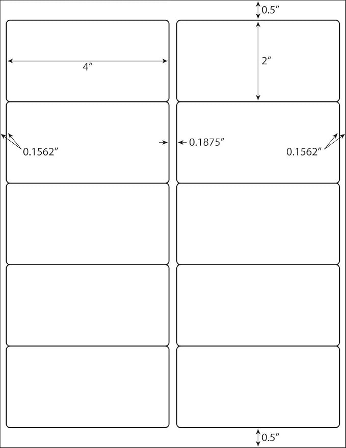 BESTEASY 2x4 Shipping Labels, FBA 10 Up Address mailing Labels, 100 Sheets Sticker Labels Compatible Laser/InkJet(1000 Labels)