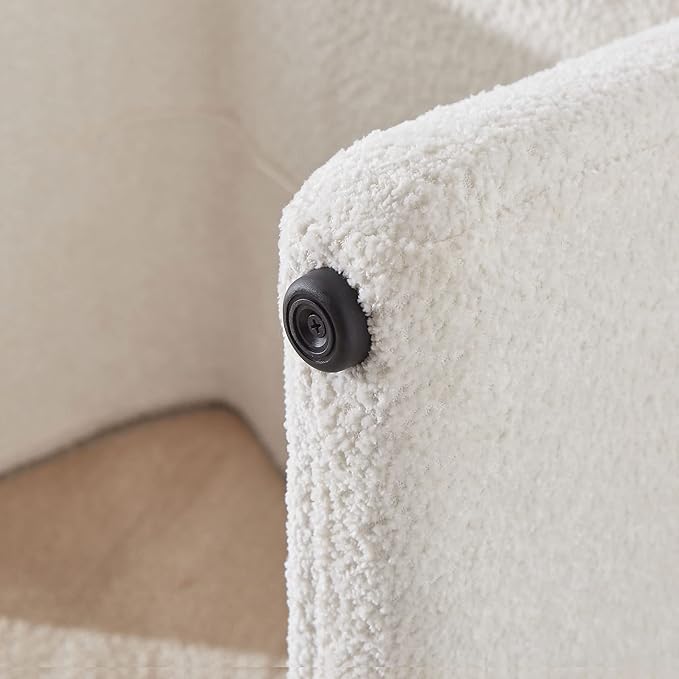 Large Footstool Ottoman, Multi-Functional Modern Foot Stool, Sofa Footrest Extra Seating for Living Room, Entryway, Hallways and Bedrooms, Large, White