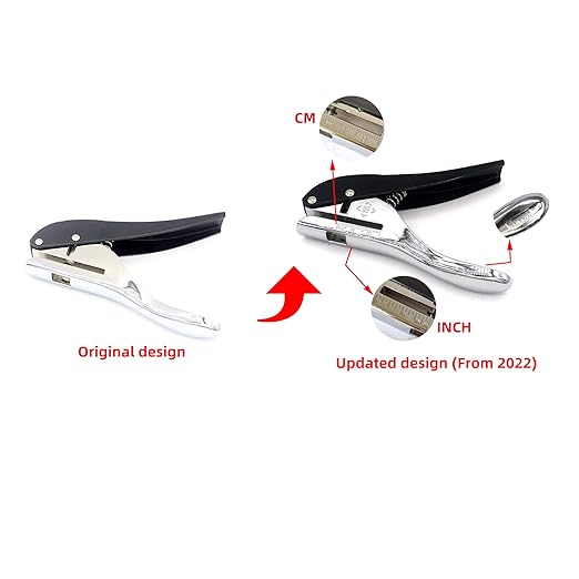 Metal Silver Hand-held 1/4 inch 6mm Round Heavy Duty Single Circle Hole Punch for ID Cards PVC Cards Badge Photos