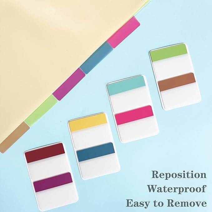 ELII 300 PCS Sticky Index Tabs 2 Inch Book Tabs,Clear Sticky Notes for Pages Notebooks File Tabs Self Adhesive