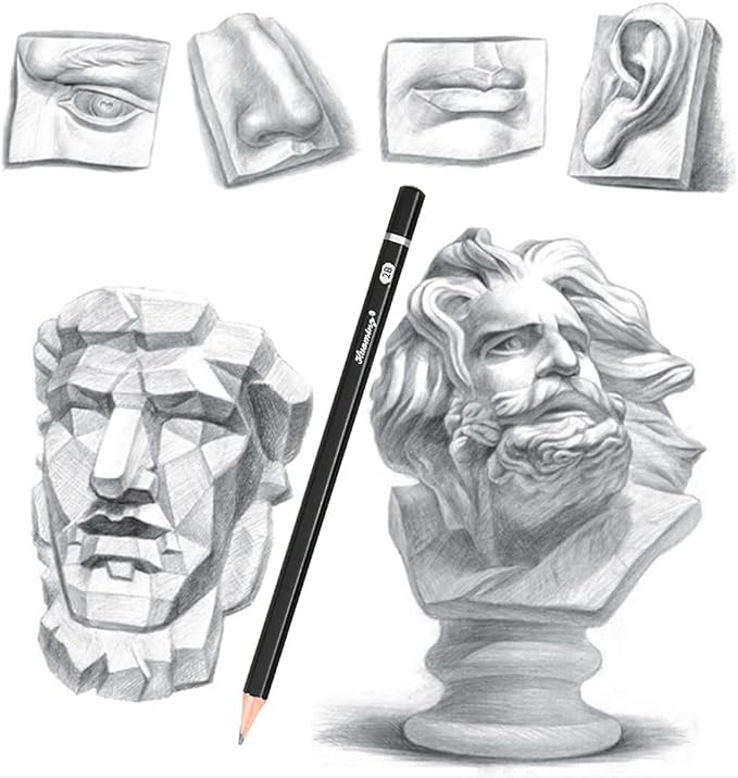 Lemical Professional Sketch pencils 12pcs/set (14B - 4H) Graphite Sketching Pencils Sketch Drawing Pencils Set for Art Drawing Shading Art Supplies