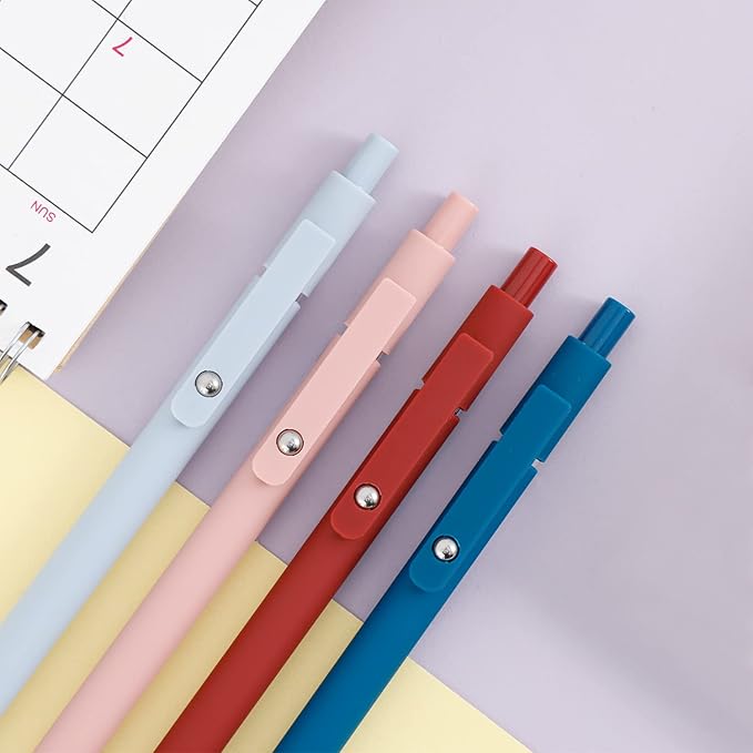 FIOVER Gel Pens,10pcs 0.5mm Quick Dry Black Ink Fine Point Smooth Writing Pens High-End Series Ballpoint for Office School Supplies(Morandi & Retro)