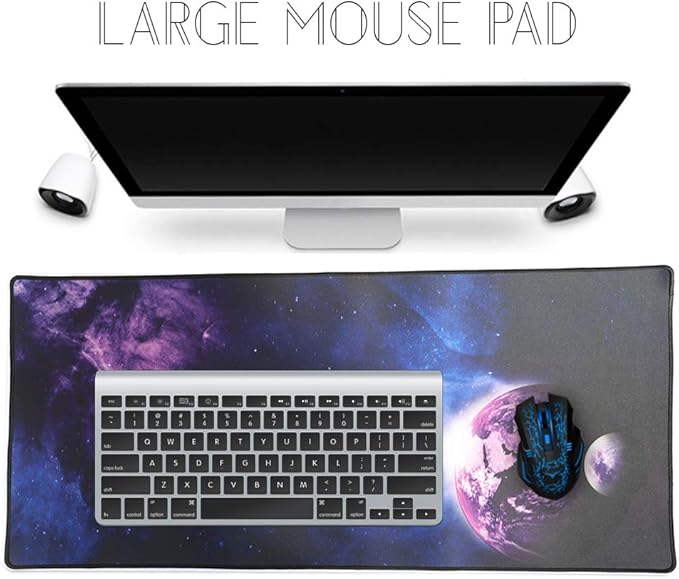 XXL Professional Large Mouse Pad & Computer Game Mouse Mat (35.4x15.7x0.1IN, Sky Planet)
