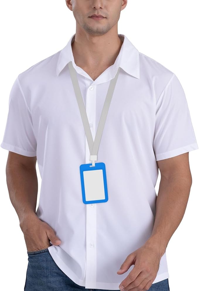 Custom Id Badge Holder Customizable Personalized Id Card with Photo Logo for Employee Work Office Staff Name Tag