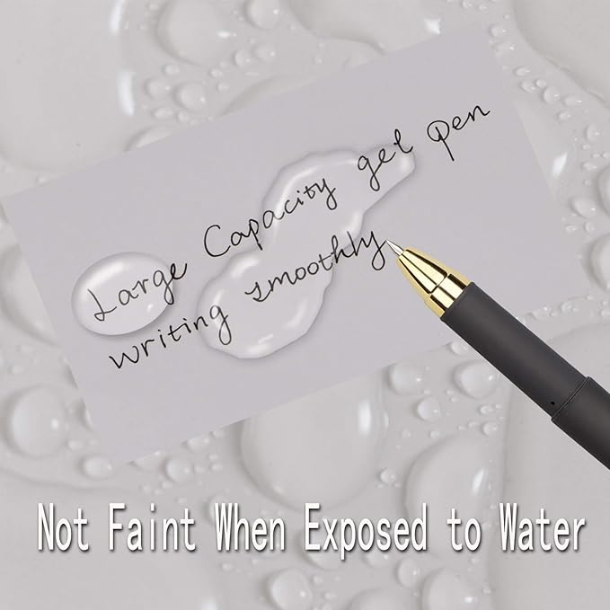 Gel Ink Rollerball Stylus Pen - 18 Pack,0.5mm Fine Point,Large Capacity Black Ink,Writing Smoothly for Office,Business,Gift,Metal Clip,Matt Type