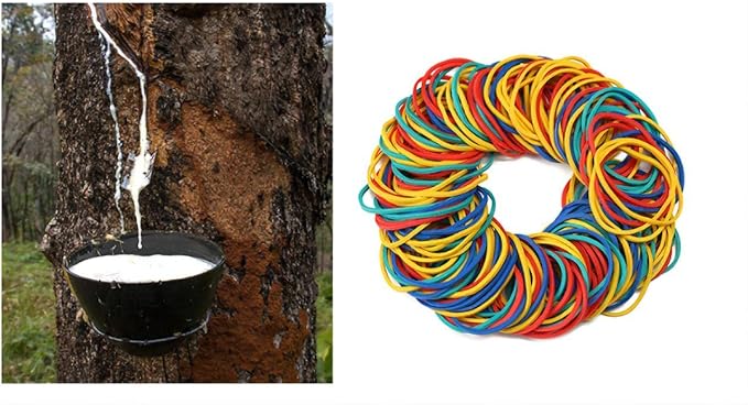 800PCS 50mm Color Rubber Bands - Durable Multi-Color Office & Stationery Supplies - 2 Inch (Natural Rubber-800pcs)