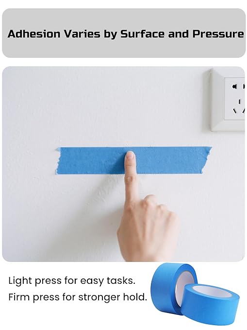 Lichamp Blue Painters Tape Bulk, 10 Pack 1.9 inch Wide by 55 Yards Tape, Blue Tape for Crafts Arts