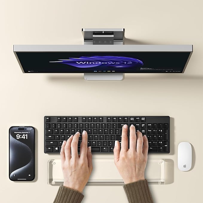 Acrylic Keyboard Wrist Rest,Mechanical Keyboards Ergonomic Palm Rest for Computer Keyboard,Anti-Slip Base,Wrist Pad for Laptop,Suitable for Offices, Homes, Games, Laptops and Computers Easy Typing