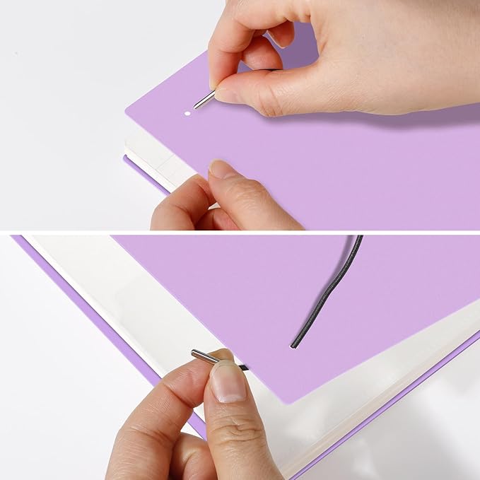 AHGXG Graph Paper Notebook - Spiral Notebook Journal 7.6" x 10", B5 Large Graph Notebook, 140 Pages, 100 gsm Thick Grid Paper, Waterproof Plastic Cover, for School Writing Engineering, Purple