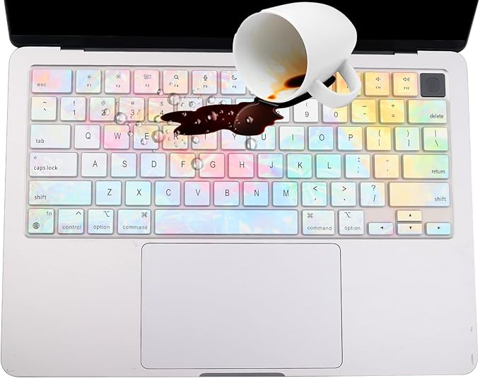 2 Pack Colorful Keyboard Cover for 2025-2023 MacBook Air 13" 15" M4 M3 M2, 2025-2021 MacBook Pro 14" 16" M5 M4 M3 M2 M1 Pro/Max, Keyboard Skin for 14.2" 16.2" MacBook Pro /13.6" 15.3" MacBook Air, US