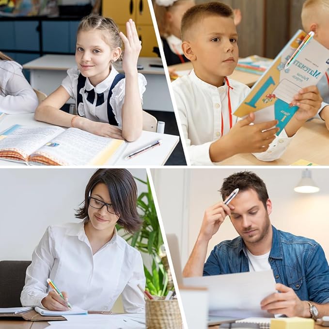 Valentines Classroom Favors 12 PCS Ballpoint Pens for Student Classroom Must Have Colored Pens Ballpoint School Supplies Party Favors Office Supplies Back to School Gifts for Students Son Daughter