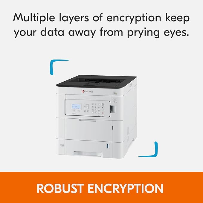 KYOCERA ECOSYS PA3500cx Color Laser Printer 37 ppm, 1200 dpi, Gigabit Ethernet, 5 Line LCD with Hard Key Control Panel, 650 Sheet Capacity