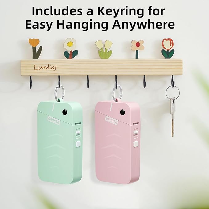 ORGSTA S001 Label Maker Machine with Tape, Portable Bluetooth Label Maker for Home and Office Organization, Thermal Label Printer Mini Label Maker with Multiple Templates, Green