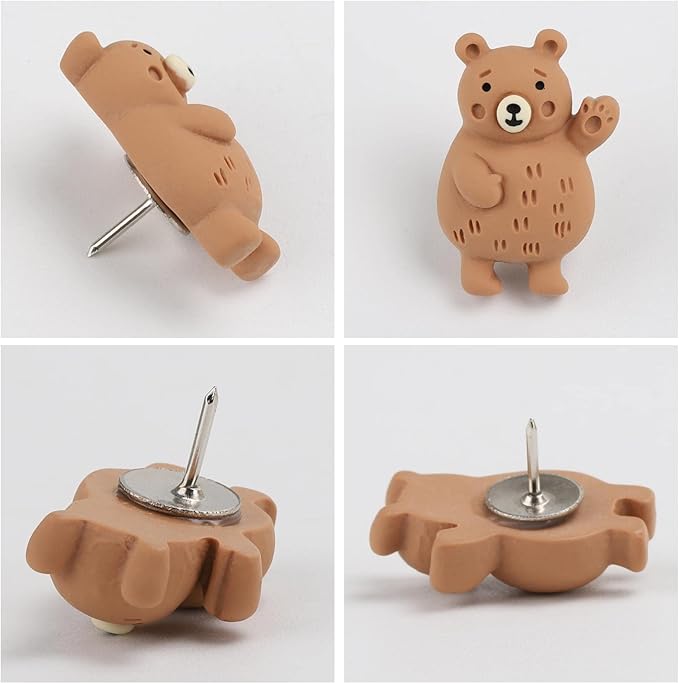 Thumb Tacks 30Pcs Push Pins for Cork Board Bulletin Board(Multiple Animals)