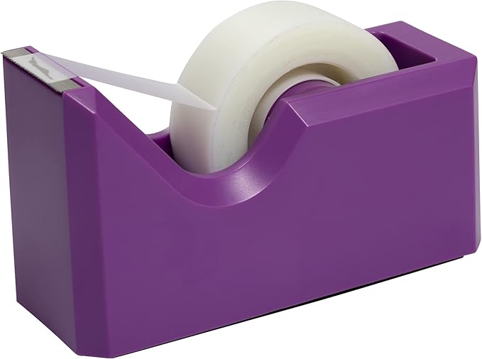 JAM PAPER Office & Desk Sets - 1 Stapler & 1 Tape Dispenser - Purple - 2/Pack