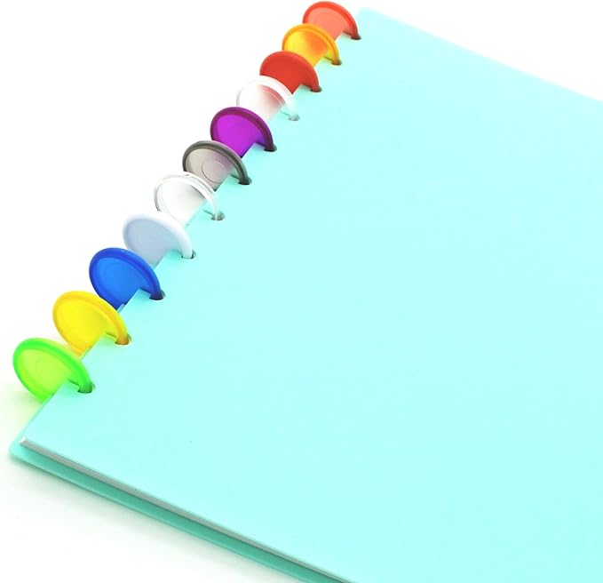 100pcs Discbound Notebook Discs 1.5inch(38mm) Planner Disc Accessories fits for Tul,Levenger,Arc,Happy Planner,Talia(Solid & Clear Mixed,1.5inch/38mm)