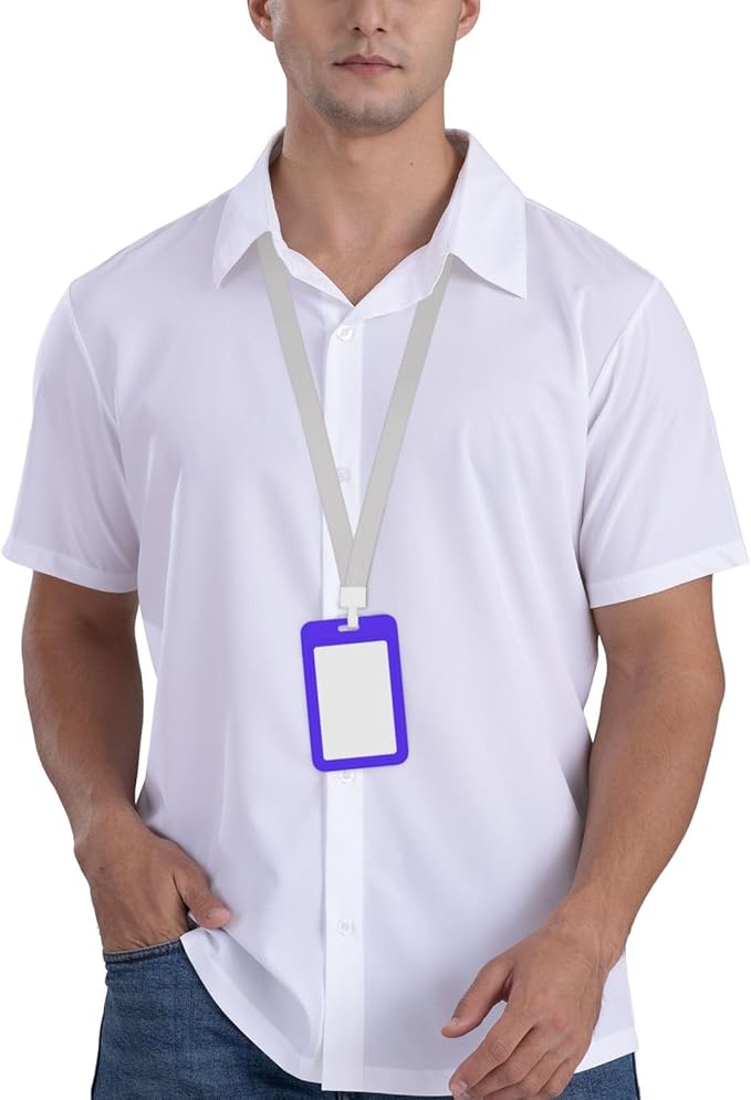 Custom Id Badge Holder Customizable Personalized Id Card with Photo Logo for Employee Work Office Staff Name Tag