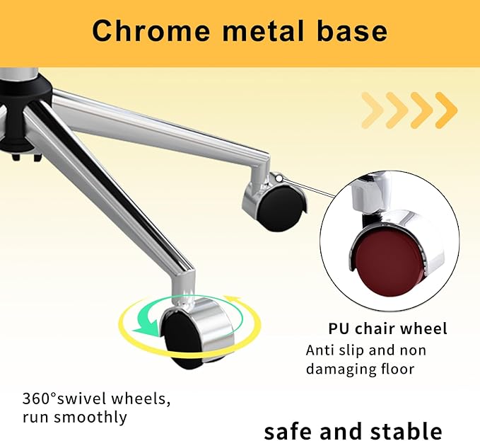 Chair, Desk Computer Chair ,with Armrests ,Ergonomic Office Chair for Home and Office, 17.32 x 22.83 x 35.43 inches, Multiple Colors (Gold Black)