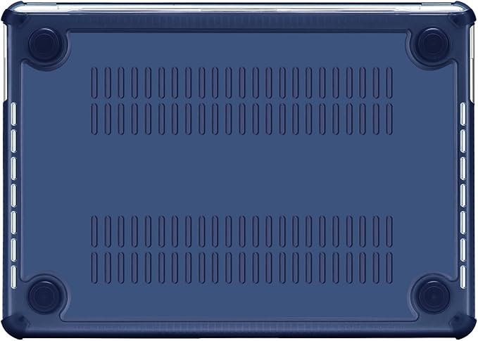MOSISO Compatible with MacBook Pro 13 inch Case M2 2025-2016 A2338 M1 A2251 A2289 A2159 A1989 A1708 A1706, Anti-Cracking Heavy Duty Plastic TPU Bumper Hard Case&Keyboard Skin&Screen Film, Navy Blue