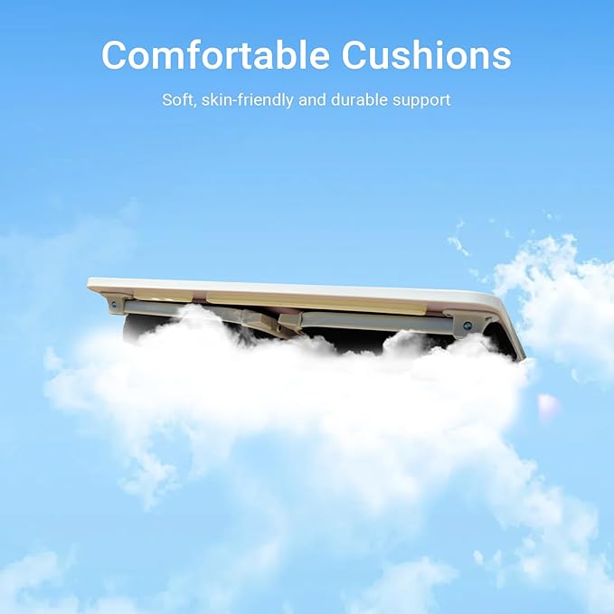 Lap Desk for Laptop with Cushion,Folding Laptop Desk for Bed with USB,Bed Desk,Portable Computer Lap Desk,23.62"*15.74",Wood