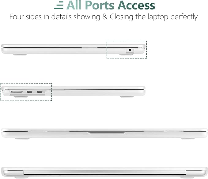 DONGKE Compatible with M4 MacBook Air 15 inch Case 2025 2024 2023 A3241 A3114 A2941 M3 M2 Liquid Retina Display Touch ID, Plastic Hard Case & Keyboard Skin & Screen Protector - Abstract Marble