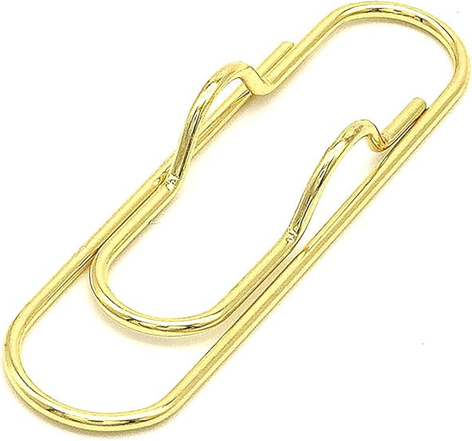 Metal Pen Clips in Gold/Silver/Rose Gold - Pack of 12 Paperclip Pen Holders for Notebooks and Papers, Metal Pen Clip Holder and Pen Holder Clip Included
