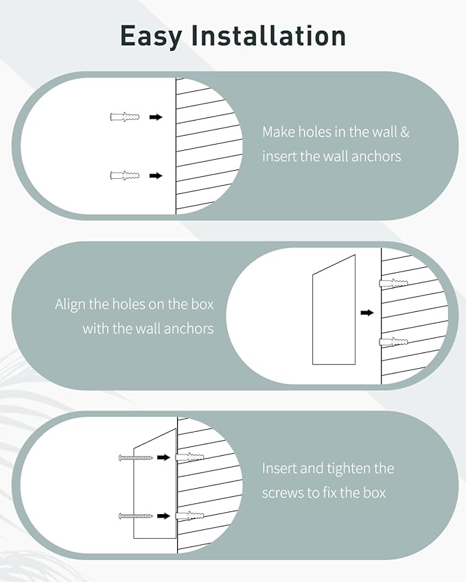 Uniclife Black Metal Donation Box Wall Mounted Mailbox with Top Slot, Collection Box with Key Lock, Safe Suggestion Box, Key Drop Box for Outside, Steel Cash Drop Box for Home Office and Business