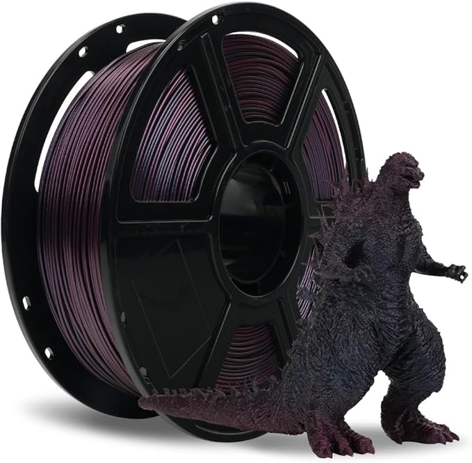 FLASHFORGE Chameleon Gradient Rapid PLA Filament Burnt Titanium & Abyssal Rede, High Flow Speedy Filament 1.75mm Max 500mm/s Fast Printing, Displays Shimmering Effects from Various Angles and Light