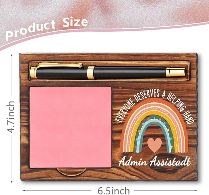 Admin Assistadt Sticky Note Holder, Admin Assistadt Appreciation Gifts, Thank You Gifts for Admin Assistadt, Admin Assistadt Office Decor Self-Stick Note Pad Holders YB375