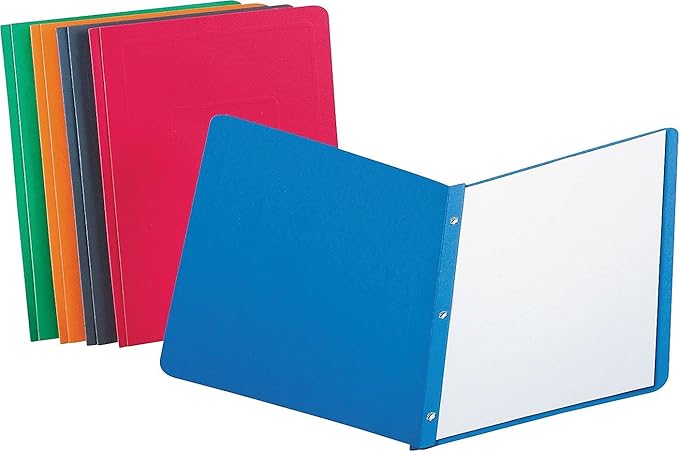 Oxford Title Panel and Border Front Report Covers, Assorted Colors, Letter Size, 25 per Box, (52513)