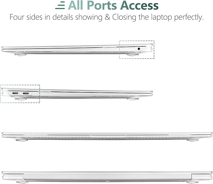 DONGKE Compatible with MacBook Air 13 inch Case 2021 2020 2019 2018 Release A2337 M1 A2179 A1932 with Retina Display Touch ID, Plastic Hard Shell & Keyboard Cover - Golden Florals
