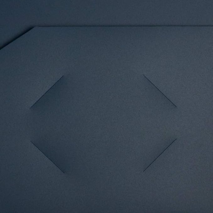 JAM PAPER Heavy Duty Plastic 2 Pocket Extra Tough School Folders - Navy Blue - 6/Pack