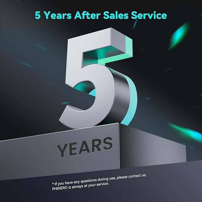 PHIXERO P5 2TB External Portable SSD - 5Gbps USB C External Hard Drive with 2-in-1 Cable for PC, Mac, PS5, Xbox | 5ft Drop Resistance, Free Lanyard, 5-Year Warranty