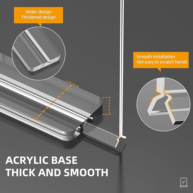 5 x 7 Acrylic Sign Holder Thickened and Widened Clear Sign Holder Display Stand T Shape Table Acrylic Paper Stands for Home Wedding Office School Restaurant 6 Pack