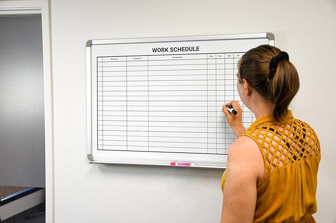 Work Schedule Whiteboard 60" x 40"