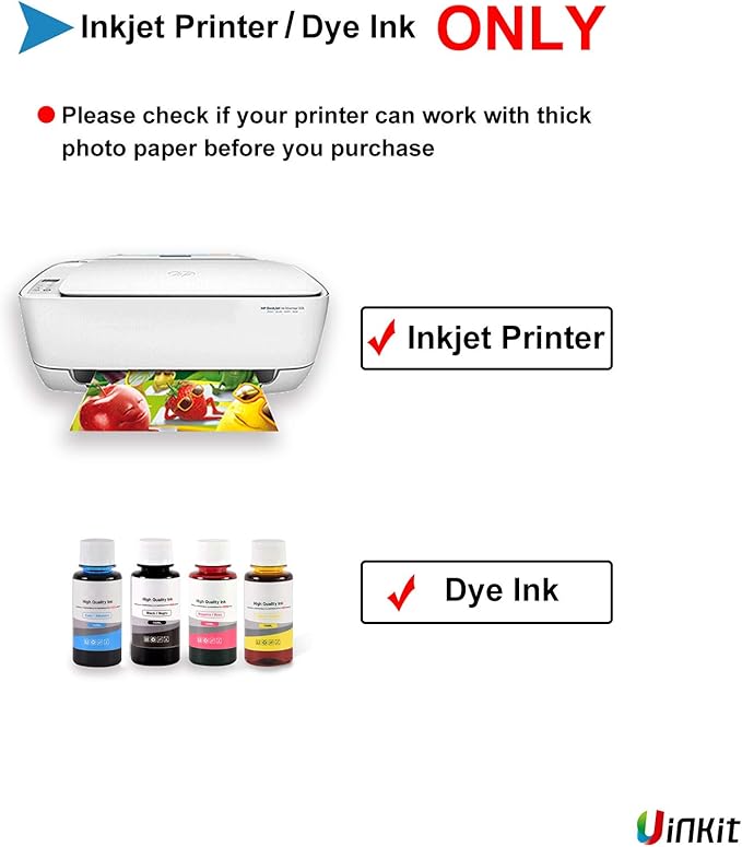 Uinkit 11 x 17 Thick Photo Paper Glossy 11x17 60Sheets 62lb Inkjet Heavyweight 230gsm Gallery show Brochure Pictures Funeral Bulletin Obituary Papers Obituaries Gloss Papers