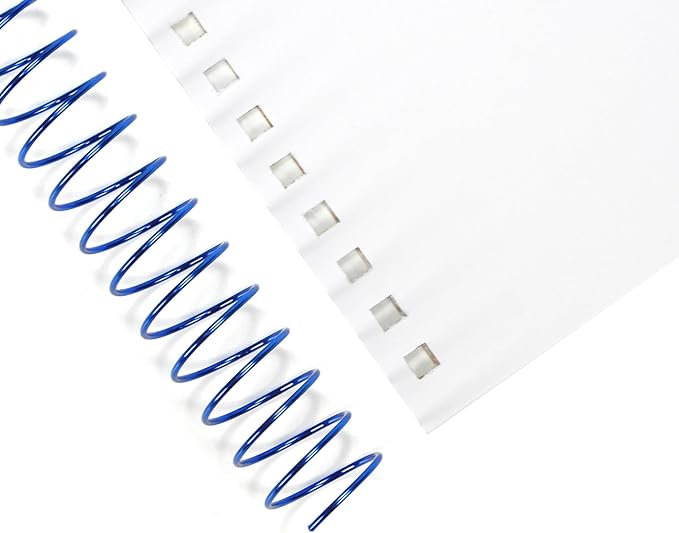 RAYSON 7.9mm Spiral Wire Coil Binding, 3:1 Pitch, 5/16" Metal Coils Spiral Binding 40 Sheets Capacity, Multicolor & Pack of 100
