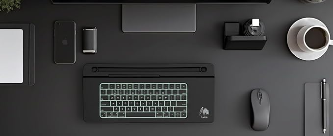 Glass Desktop Whiteboard with Storage Drawer – Premium Dry Erase Board for Desk Notes, Planning & Organization